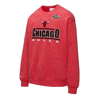 Men's Mitchell & Ness Red Chicago Bulls Throw It Back Fleece Sweatshirt