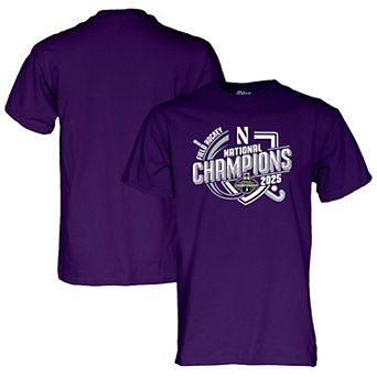 Unisex Blue 84 Purple Northwestern Wildcats 2025 NCAA Field Hockey National Champions T-Shirt