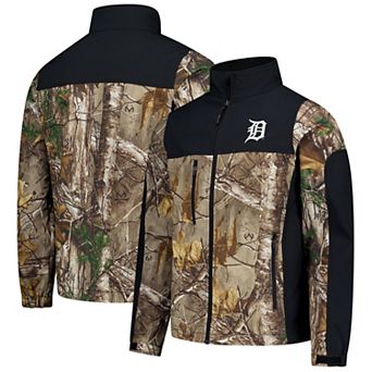 Men's Dunbrooke Camo Detroit Tigers Hunter Softshell Realtree Full-Zip Jacket