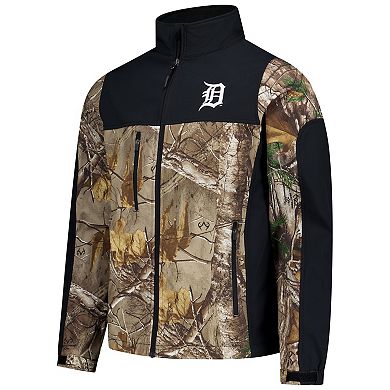 Men's Dunbrooke Camo Detroit Tigers Hunter Softshell Realtree Full-Zip Jacket