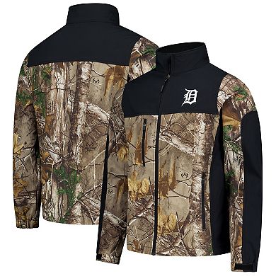 Men's Dunbrooke Camo Detroit Tigers Hunter Softshell Realtree Full-Zip Jacket