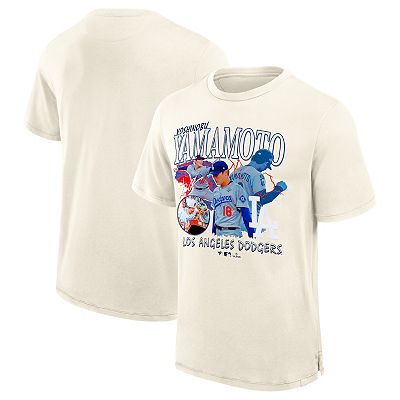 Men's Fanatics Yoshinobu Yamamoto Cream Los Angeles Dodgers