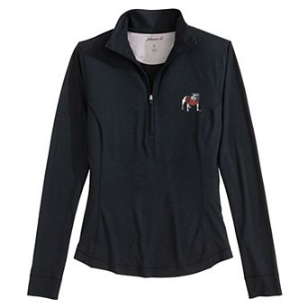Women's johnnie-O Black Georgia Bulldogs Susie Half-Zip Pullover