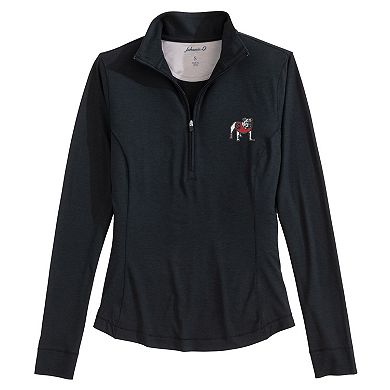 Women's johnnie-O Black Georgia Bulldogs Susie Half-Zip Pullover