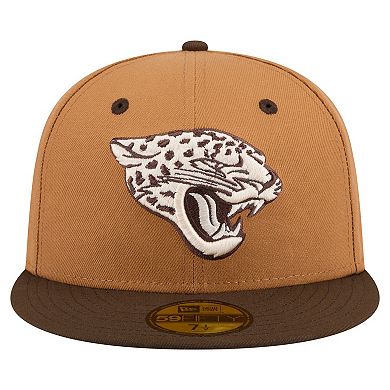 Men's New Era Light Brown/Dark Brown Jacksonville Jaguars Two-Tone Walnut 59FIFTY Fitted Hat