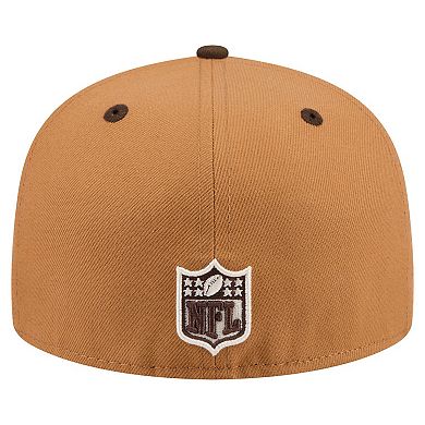 Men's New Era Light Brown/Dark Brown Jacksonville Jaguars Two-Tone Walnut 59FIFTY Fitted Hat