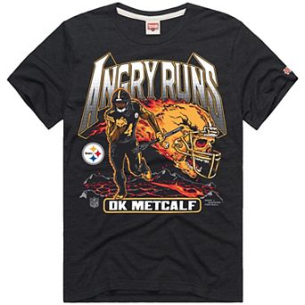 Unisex Homage DK Metcalf Charcoal Pittsburgh Steelers Angry Runs Player Graphic Tri-Blend T-Shirt