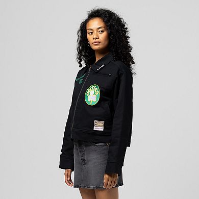 Women's Mitchell & Ness Black Boston Celtics Full-Zip Mechanic Jacket