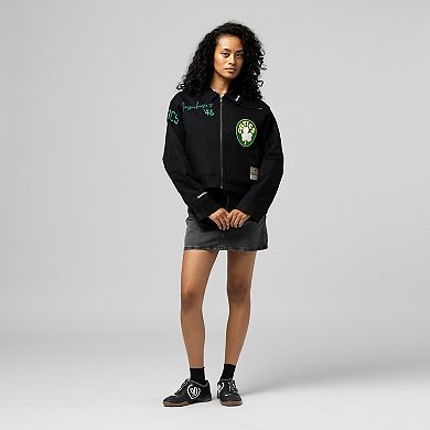 Women's Mitchell & Ness Black Boston Celtics Full-Zip Mechanic Jacket