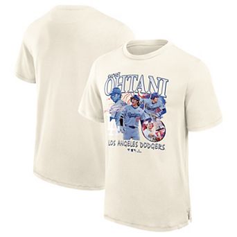 Men's Fanatics Shohei Ohtani Cream Los Angeles Dodgers Montage T-Shirt