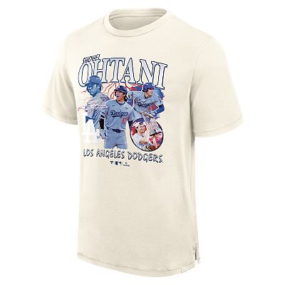 Men's Fanatics Shohei Ohtani Cream Los Angeles Dodgers Montage T-Shirt
