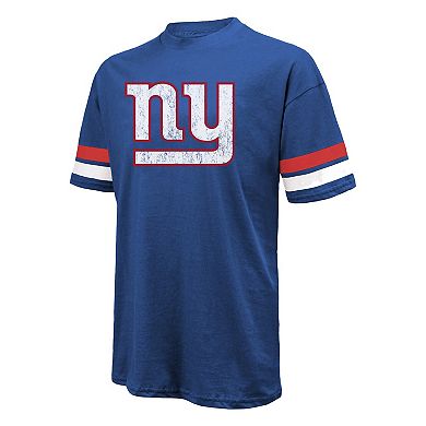 Men's Majestic Threads Cam Skattebo Royal New York Giants Oversized T-Shirt