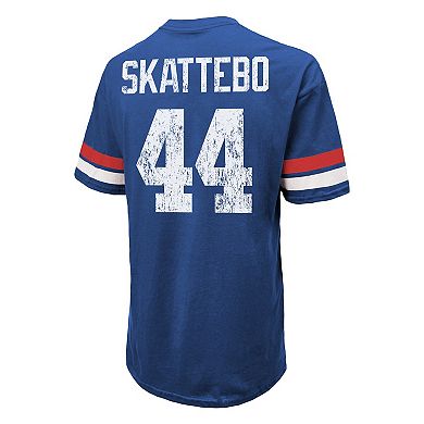 Men's Majestic Threads Cam Skattebo Royal New York Giants Oversized T-Shirt