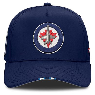 Men's Fanatics Navy Winnipeg Jets 2025 NHL Draft Authentic Pro On-Stage Podium A-Frame Adjustable Hat