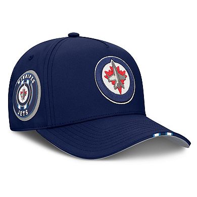 Men's Fanatics Navy Winnipeg Jets 2025 NHL Draft Authentic Pro On-Stage Podium A-Frame Adjustable Hat