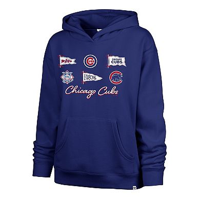 Women's '47 Royal Chicago Cubs Bow & Banners Naomi Hoodie