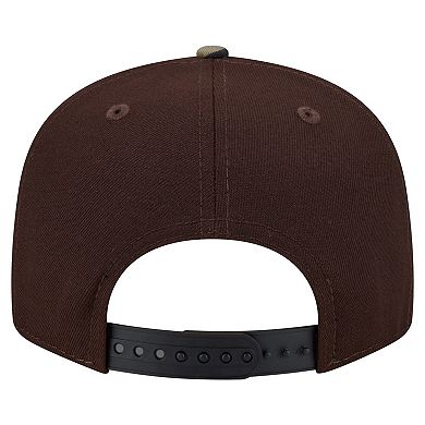 Men's New Era Dark Brown Buffalo Bills Burnt Wood Camo 9FIFTY Snapback Hat