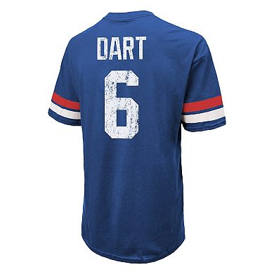 Men's Majestic Threads Jaxson Dart Royal New York Giants Oversized T-Shirt