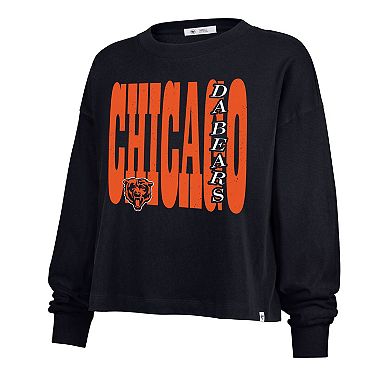 Women's '47 Navy Chicago Bears Stacked Sydney Long Sleeve T-Shirt
