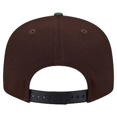 Men's New Era Dark Brown Denver Broncos Burnt Wood Camo 9FIFTY Snapback Hat
