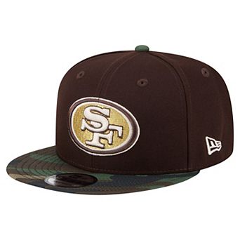 Men's New Era Dark Brown San Francisco 49ers Burnt Wood Camo 9FIFTY Snapback Hat