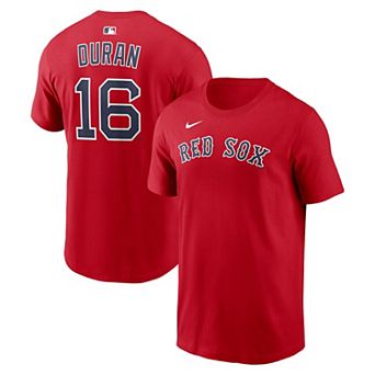 Men's Nike Jarren Duran Red Boston Red Sox Name & Number T-Shirt