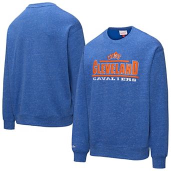 Men's Mitchell & Ness Royal Cleveland Cavaliers Throw It Back Fleece Sweatshirt