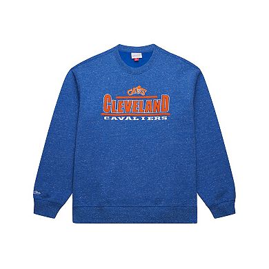 Men's Mitchell & Ness Royal Cleveland Cavaliers Throw It Back Fleece Sweatshirt