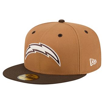 Men's New Era Light Brown/Dark Brown Los Angeles Chargers Two-Tone Walnut 59FIFTY Fitted Hat