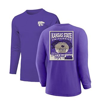 Youth Purple Kansas State Wildcats Snowy Polaroid Long Sleeve T-Shirt