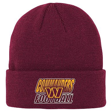 Youth Outerstuff Burgundy Washington Commanders Team Gradient Cuffed Knit Hat