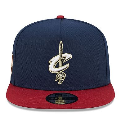 Men's New Era Navy/Wine Cleveland Cavaliers 2025/26 Classic Edition Jersey Hook A-Frame 9FIFTY Snapback Hat