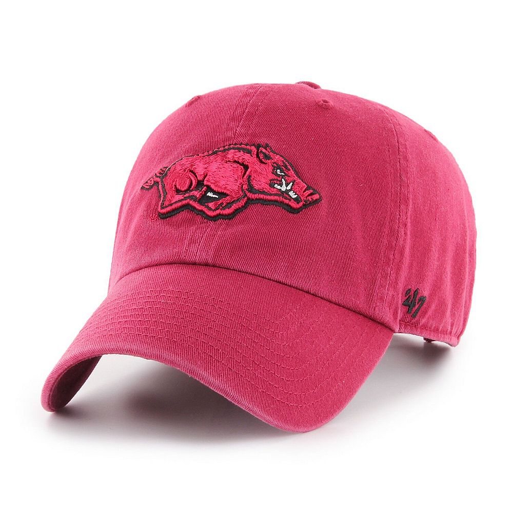 Men's '47 Cardinal Arkansas Razorbacks Clean Up Adjustable Hat