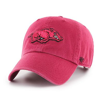 Men's '47 Cardinal Arkansas Razorbacks Clean Up Adjustable Hat