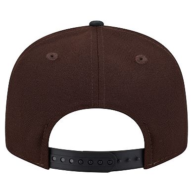 Men's New Era Dark Brown Houston Texans Burnt Wood Camo 9FIFTY Snapback Hat
