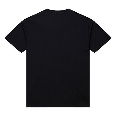 Men's Mitchell & Ness Black Los Angeles Lakers Hardwood Classics Throw It Back Premium T-Shirt
