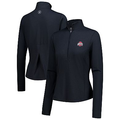 Women's johnnie-O Black Ohio State Buckeyes Susie Half-Zip Pullover