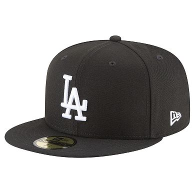 Men's New Era Black Los Angeles Dodgers 2024/25 Back-to-Back Champions Diamond Side Patch 59FIFTY Fitted Hat