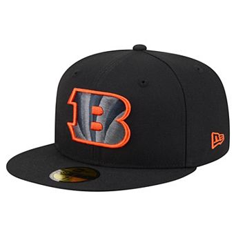 Men's New Era Black Cincinnati Bengals Color Pop 59FIFTY Fitted Hat