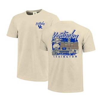 Men's Image One Natural Kentucky Wildcats Comfort Colors Hand-Drawn Campus Stack T-Shirt