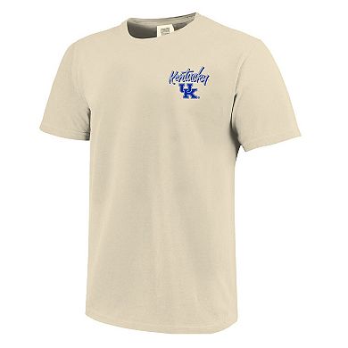 Men's Image One Natural Kentucky Wildcats Comfort Colors Hand-Drawn Campus Stack T-Shirt