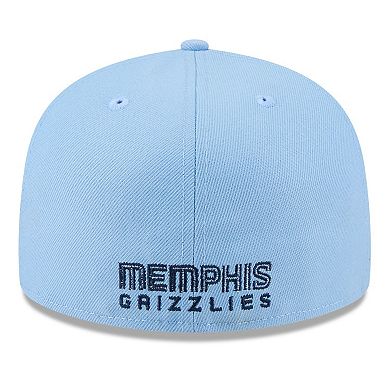 Men's New Era White/Light Blue Memphis Grizzlies 2025 NBA Tip Off Split Panel 59FIFTY Fitted Hat