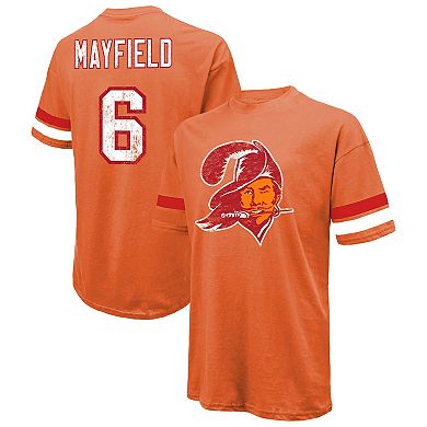 Men's Majestic Threads Baker Mayfield Orange Tampa Bay Buccaneers Oversized T-Shirt
