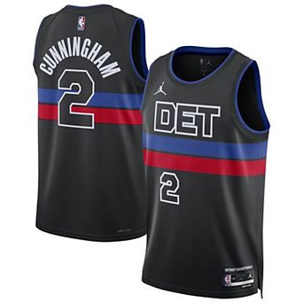 Unisex Nike Cade Cunningham Black Detroit Pistons Swingman Jersey - Statement Edition