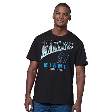 Men's Starter Black/Heather Gray Miami Marlins Two-Pack T-Shirt Set