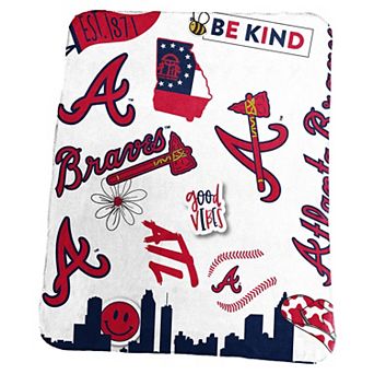 Atlanta Braves Classic Native Fleece Throw Blanket