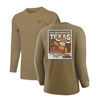 Youth Tan Texas Longhorns Snowy Polaroid Long Sleeve T-Shirt