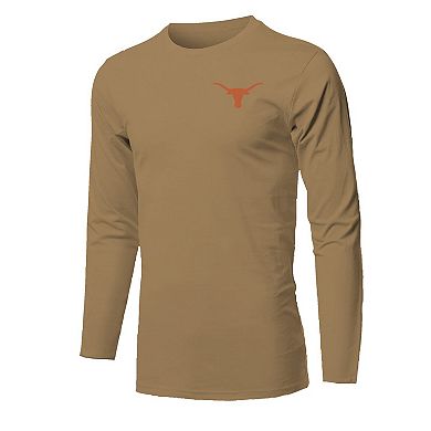 Youth Tan Texas Longhorns Snowy Polaroid Long Sleeve T-Shirt