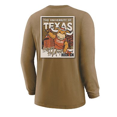 Youth Tan Texas Longhorns Snowy Polaroid Long Sleeve T-Shirt