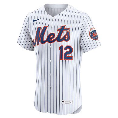 Men's Nike Francisco Lindor White New York Mets Home Elite Player Jersey